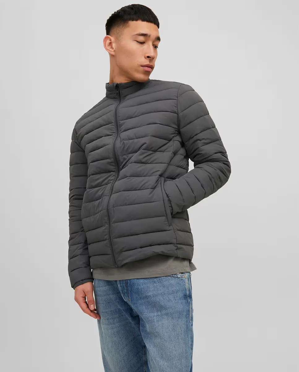 

Мужская однотонная утепленная куртка Jack & Jones, серый