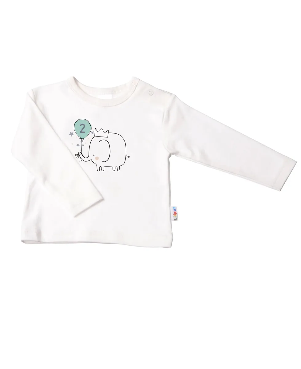 

Лилипутская рубашка с длинными рукавами "Элефант 2", с кнопками на плече Liliput, цвет Ecru