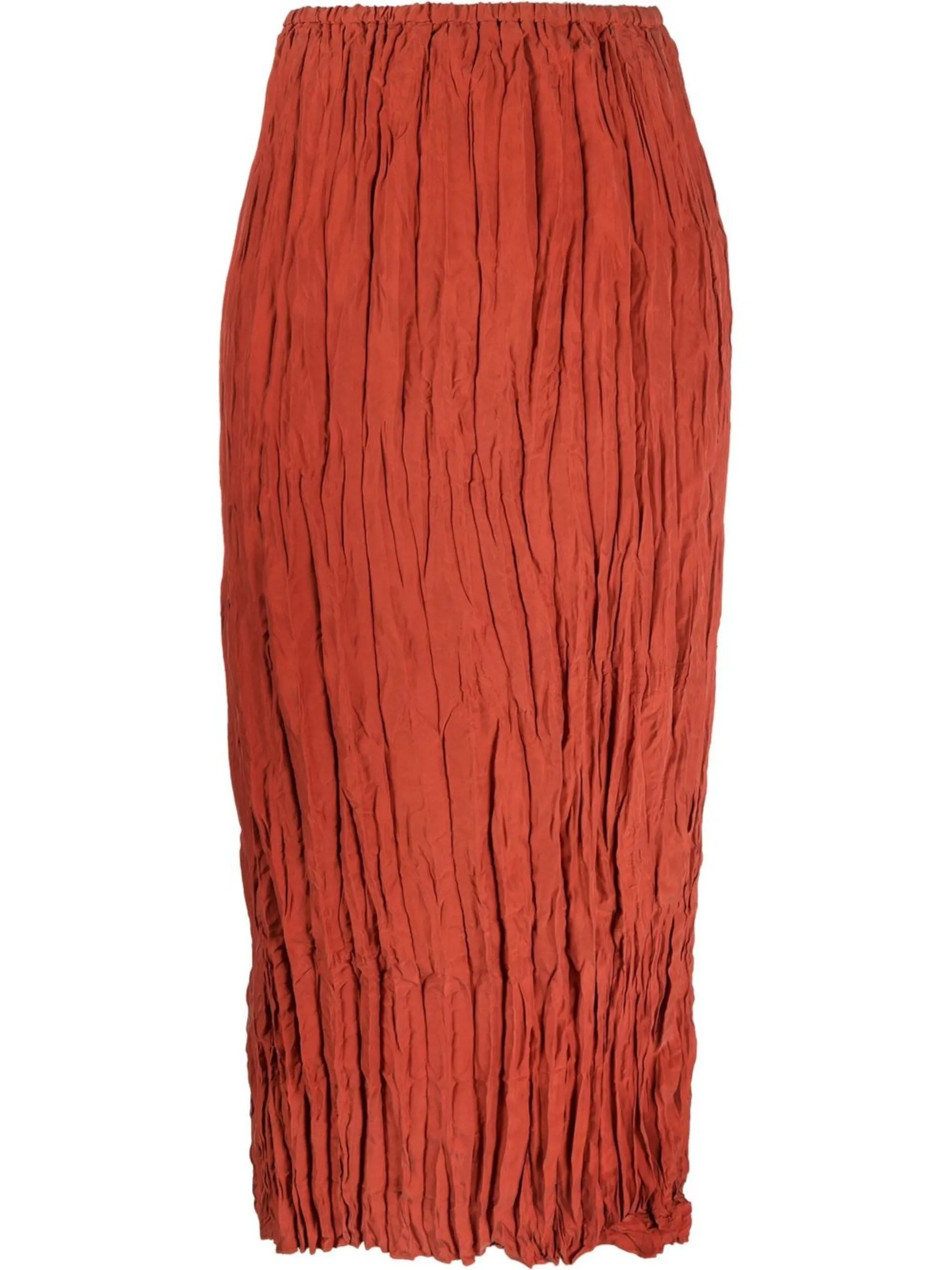 

Юбка миди с жатым эффектом Toteme, оранжевый