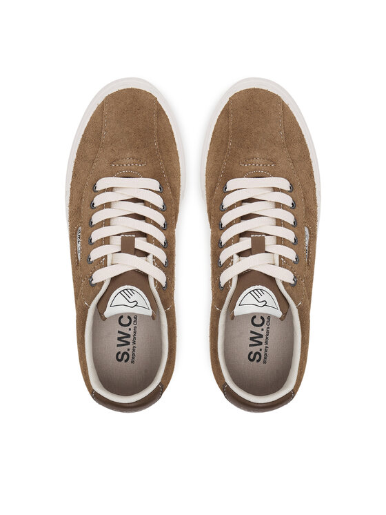 Тканевые кроссовки Dellow 02 Cup Suede YA22205 S.W.C Stepney Workers Club, коричневый — фото 4