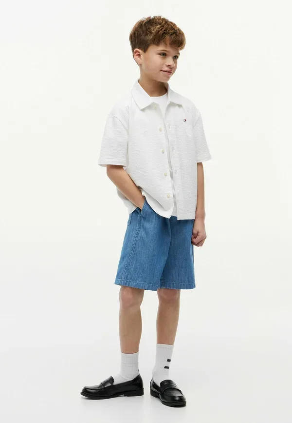 Рубашка Tommy Hilfiger Essential Relaxed Fit Seersucker Short Sleeve Shirt, белый