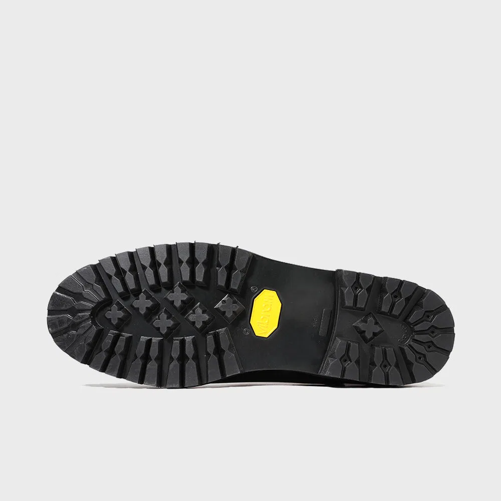 Мужские чёрные ботинки челси из натуральной кожи с подошвой Vibram Commando от Firenze.A — фото 4