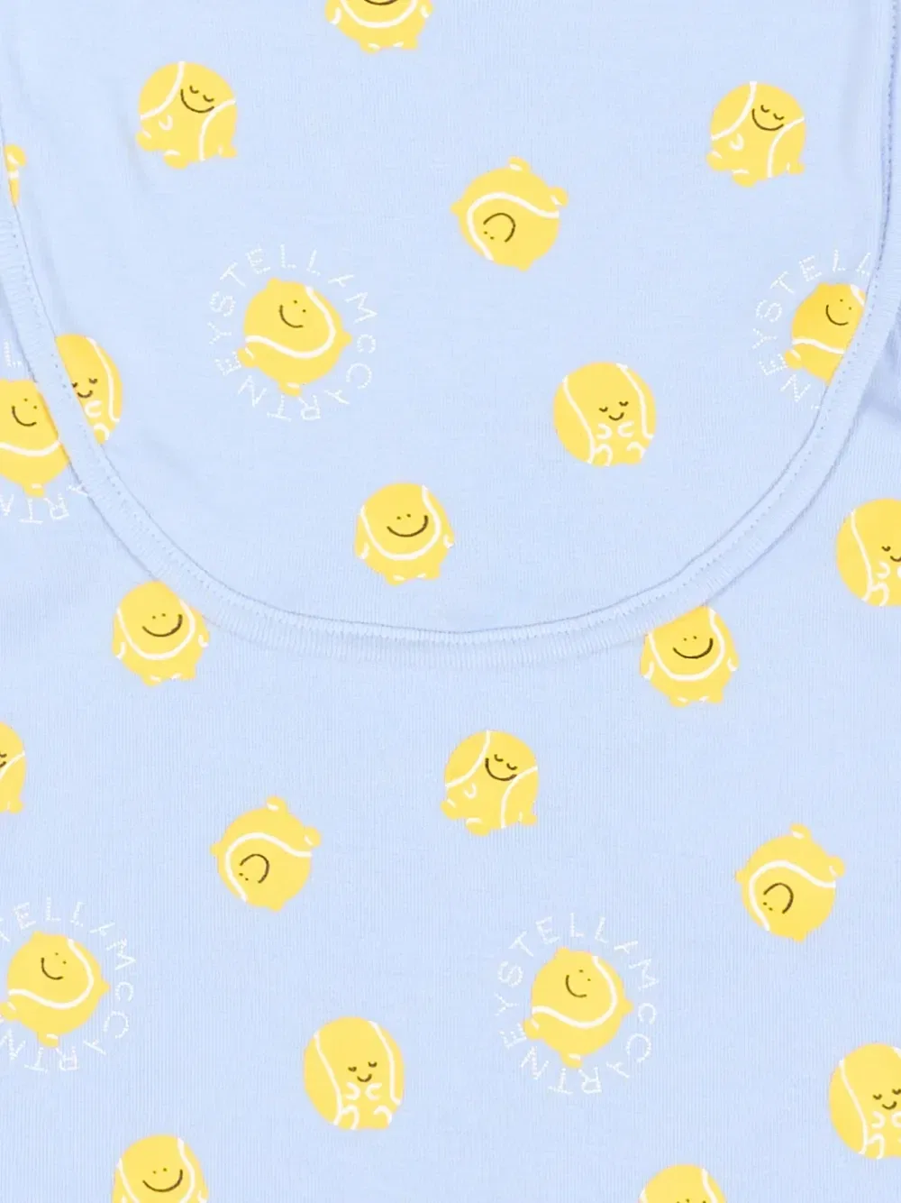 Комплект из нагрудника и ромпера с принтом Stella McCartney Kids, синий — фото 4