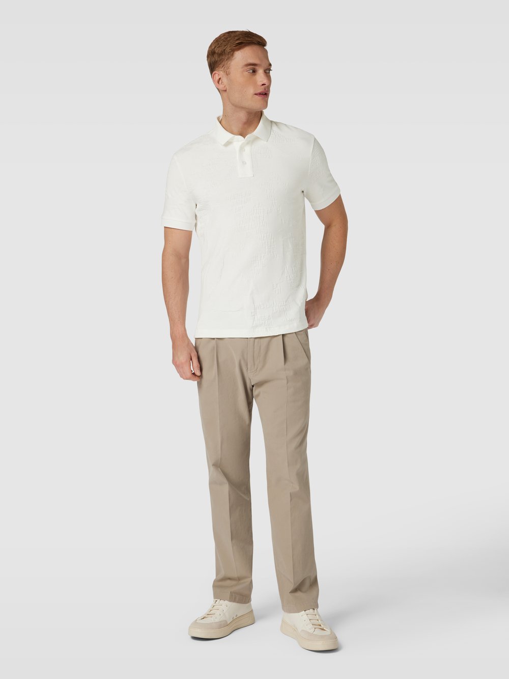 

Рубашка поло с этикеткой ARMANI EXCHANGE, кремовый
