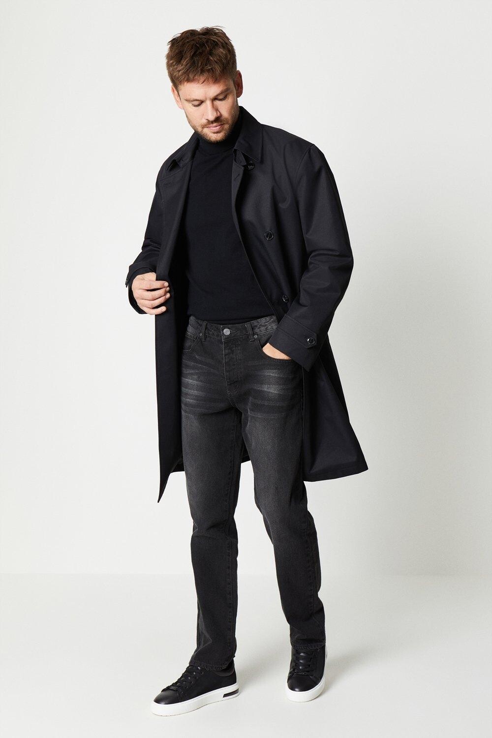 

Черные джинсы прямого кроя Burton, черный
