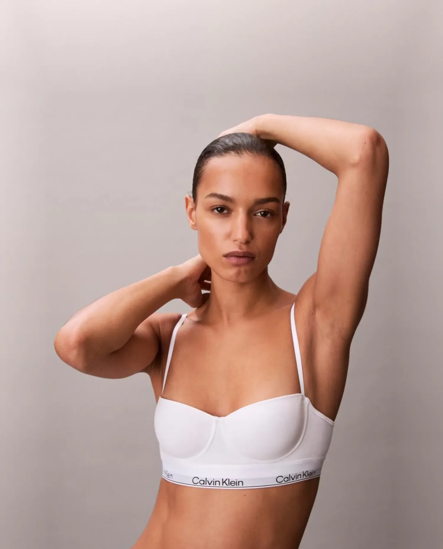 Бюстгальтер балконет предварительно сформированный ICON COTTON MODAL Calvin Klein, белый