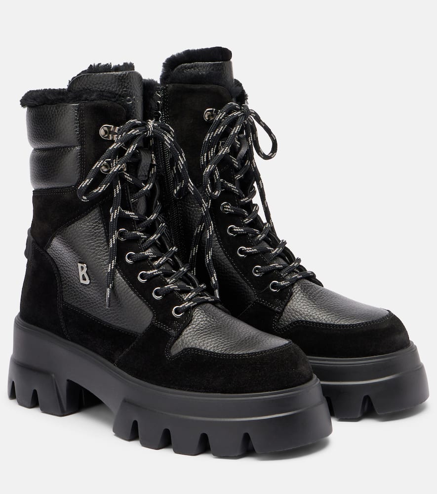 Сапоги-мартинги Sapporo из замши и кожи Bogner, Black