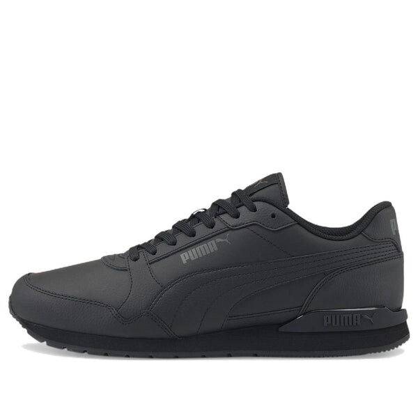 

Кроссовки st runner v3 leather 'triple black' Puma, черный