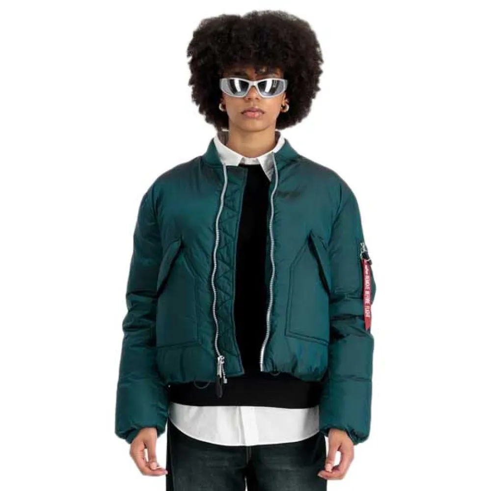 

Куртка Alpha Industries Ma-1 Padded bomber, зеленый