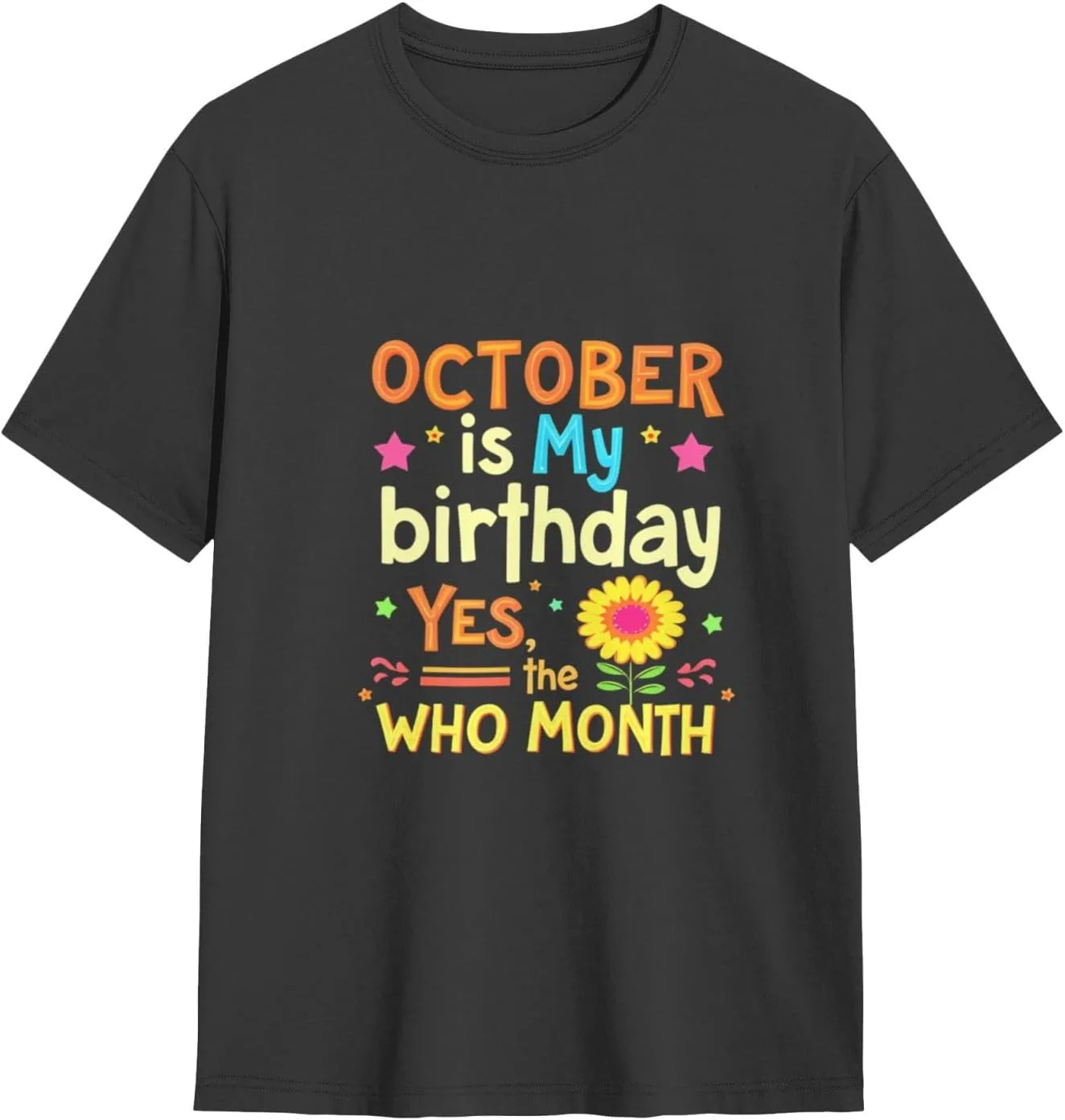 

Футболка Classic Cotton Crew Neck Unisex Casual Tee October is My Birthday ShuDianhkqwe