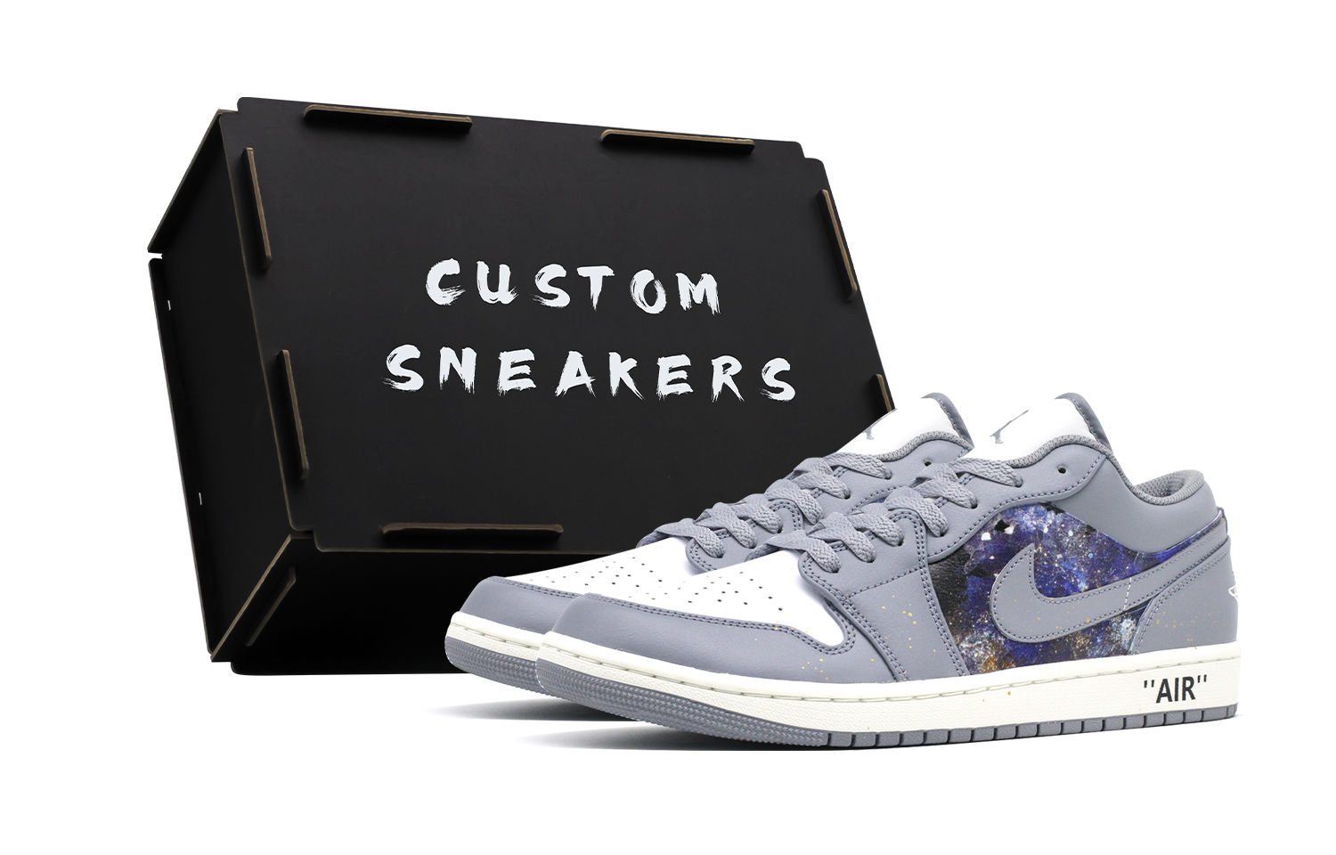 

Кроссовки Air Jordan 1 Vintage Basketball Shoes Men Low-top Grey/white, серый/белый