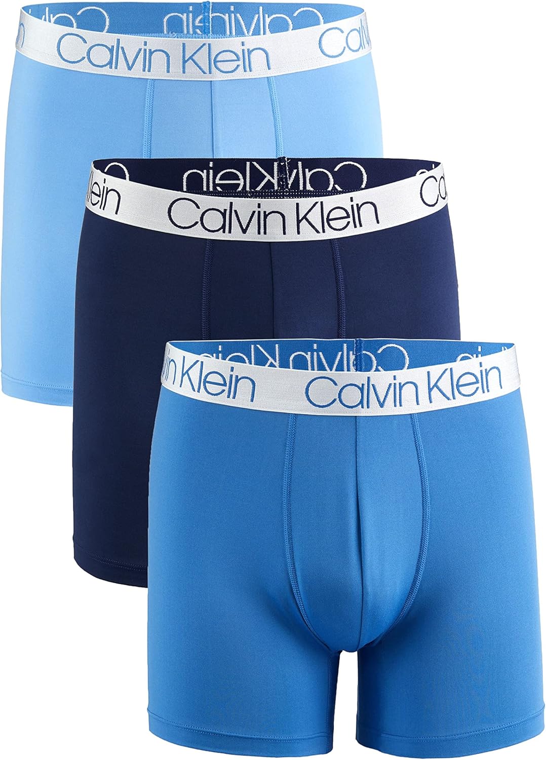 

Комплект из 3 мужских трусов-боксеров Calvin Klein из хлопка и эластичной ткани с низкой посадкой, Blue(Np2214-993)/Obsidian