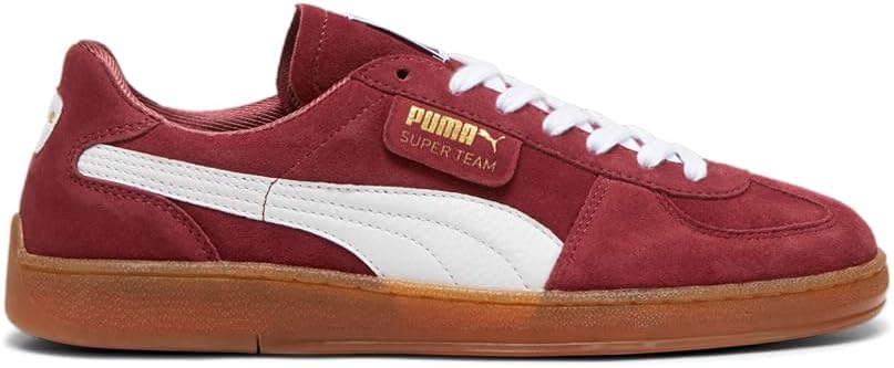 

Мужские кроссовки PUMA Super Team из замши с шнуровкой, повседневные - красные