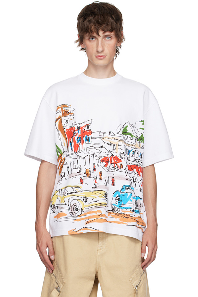 

Футболка La Casa 'le t-shirt largo' Jacquemus, цвет print capri cars