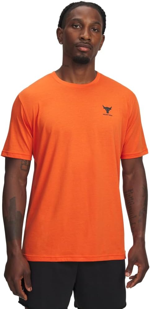 

Мужская футболка с коротким рукавом Under Armour Project Rock Simple, (844) Orange Base/Black, Черный, Мужская футболка с коротким рукавом Under Armour Project Rock Simple, (844) Orange Base/Black