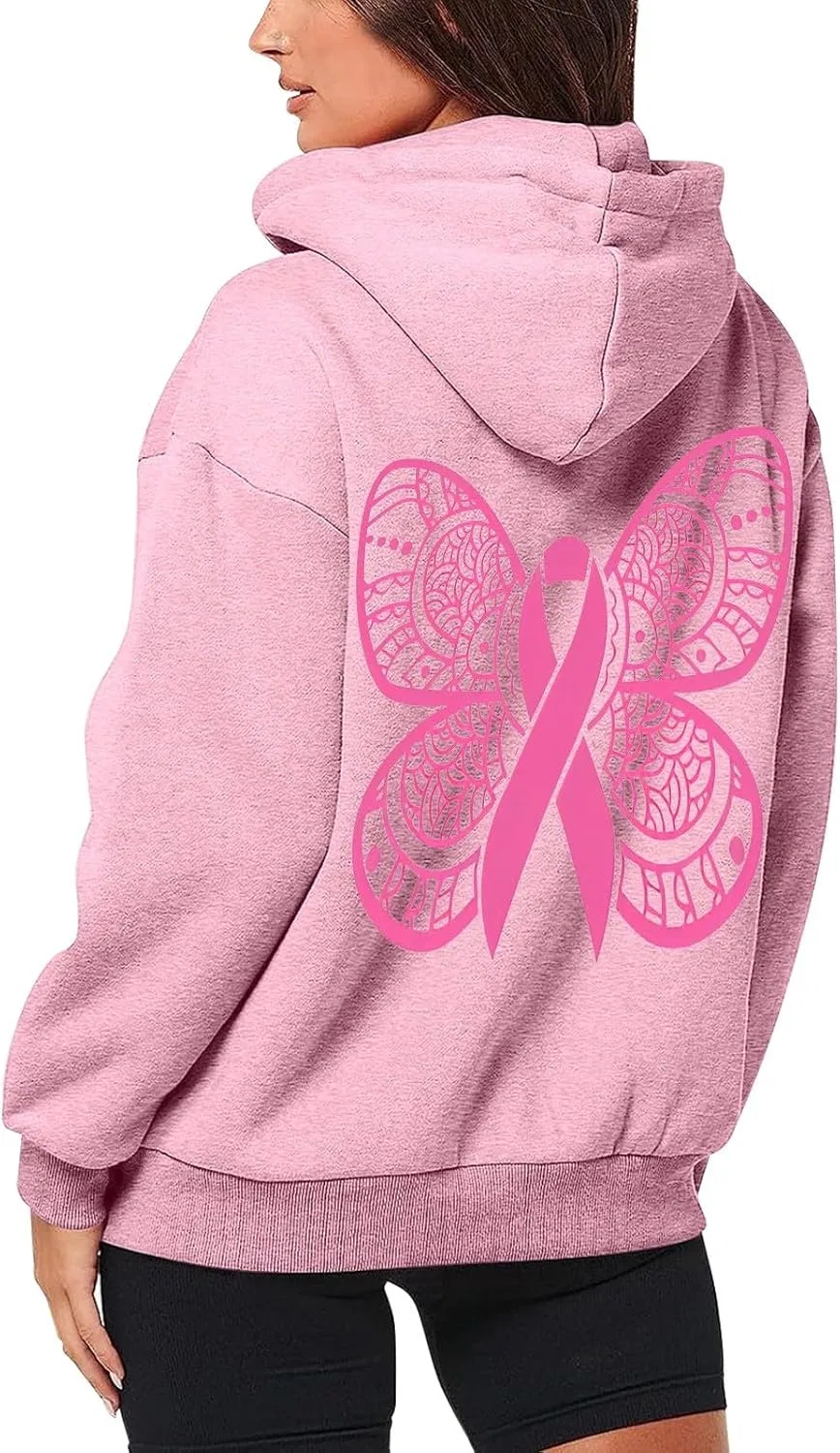 Худи женское с капюшоном и карманом, бренд Generic, цвет Pink 3 — фото 3