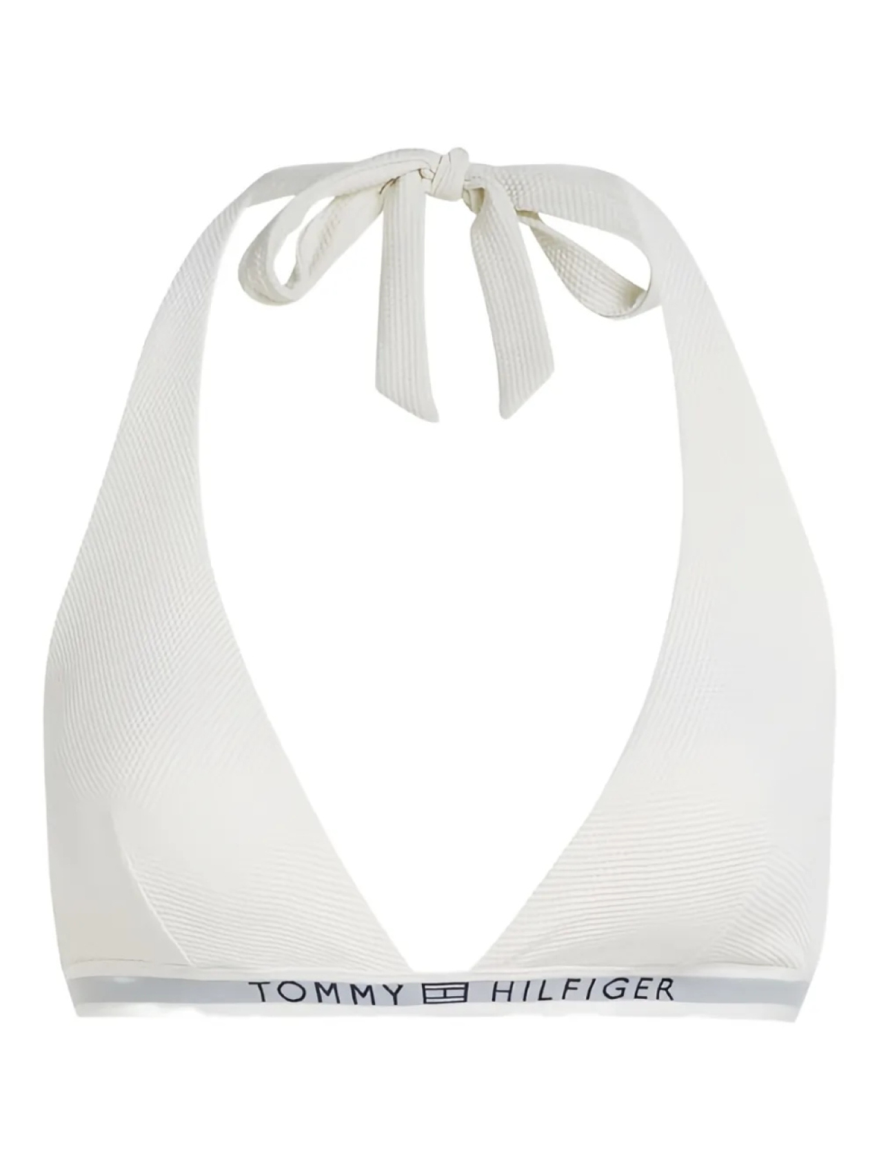 

Верх бикини с логотипом и поясом под ним Tommy Hilfiger, белый