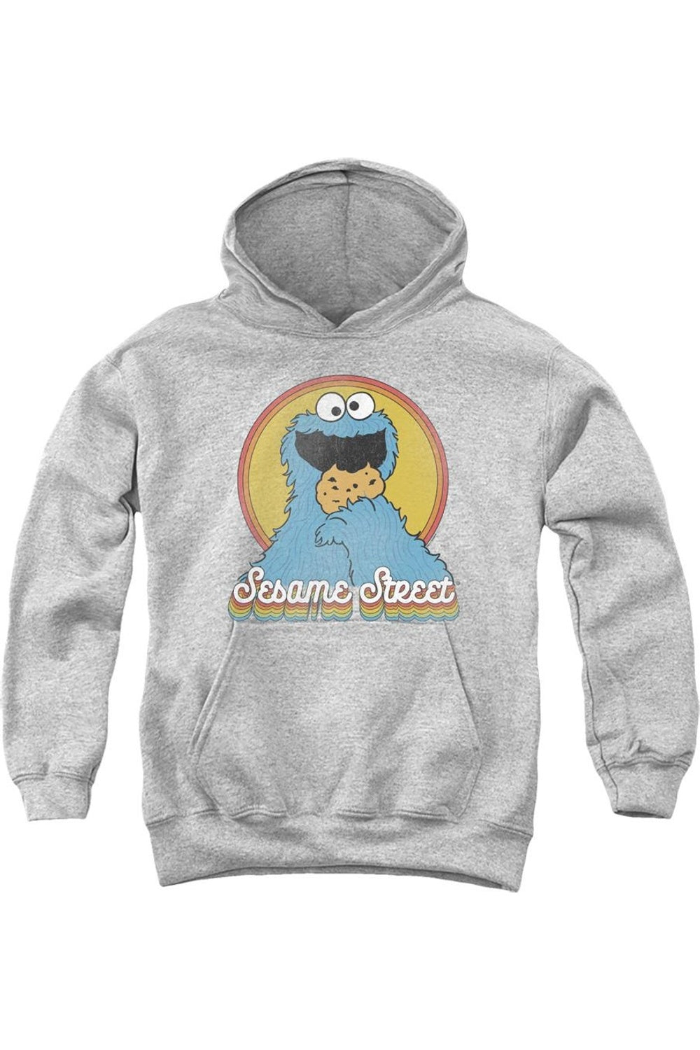 

Толстовка с капюшоном для детей "Печеньковый монстр" из "Улицы Сезам" Gildan, Athletic Heather