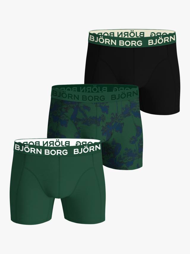 

Хлопчатобумажные эластичные плавки Björn Borg, цвет Green Mid