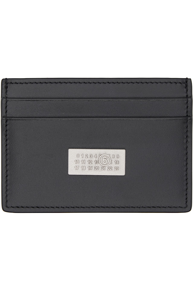 

Кожаный держатель для цифровых карт Mm6 Maison Margiela, черный