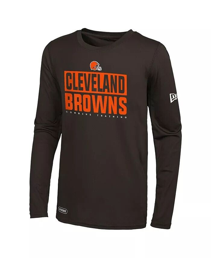 

Мужская коричневая футболка с длинным рукавом Cleveland Browns Combine Authentic Offsides New Era