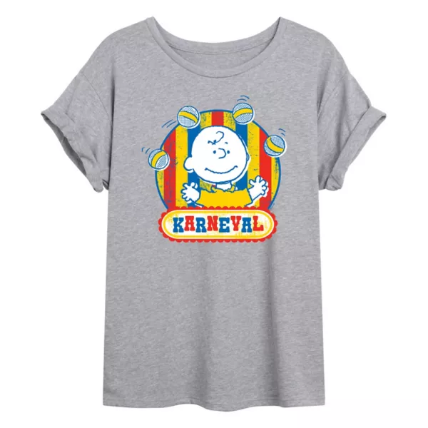 

Футболка Juniors' peanuts karneval oversize Licensed Character, серый