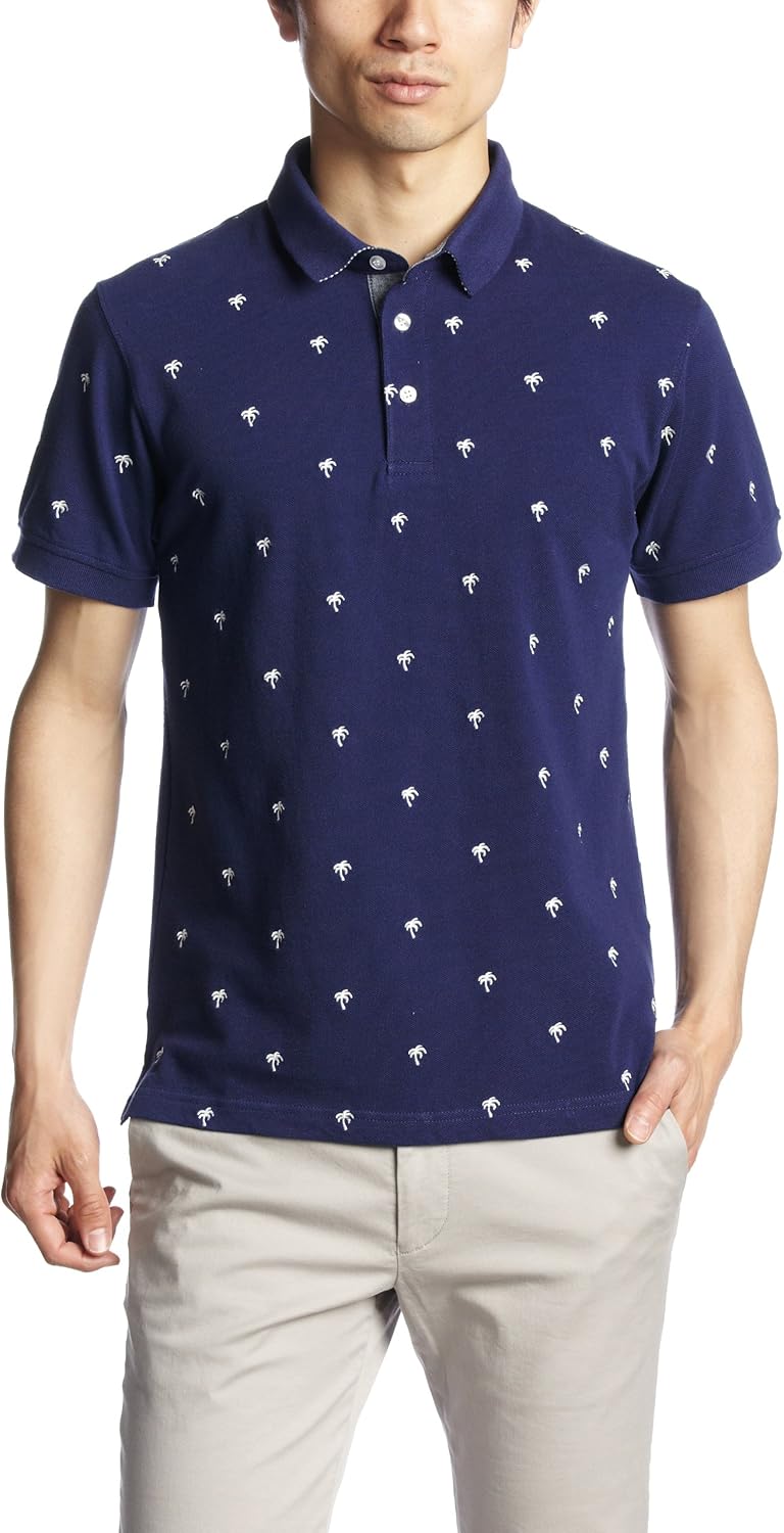 

Поло RATTLE TRAP MIND BLOW Palm Jacquard Polo, темно-синий