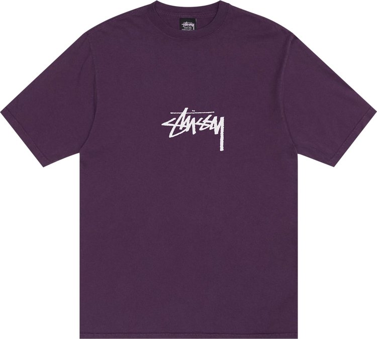 

Футболка Stussy Pigment Dyed Small Stock 'Purple', фиолетовый