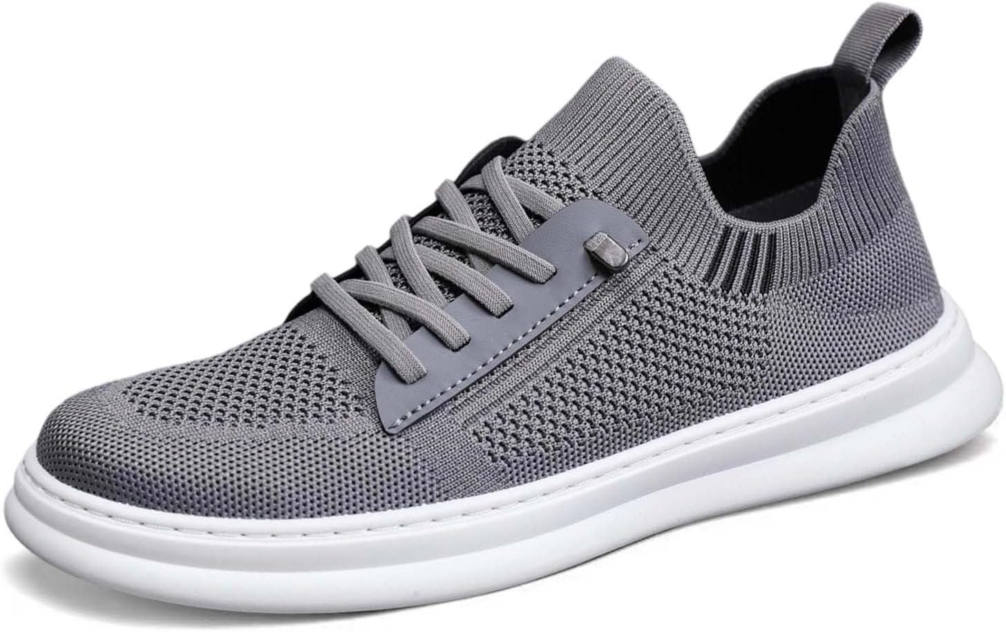 

Мужские легкие дышащие кроссовки для бега, тренажерного зала, прогулок и активного отдыха, комфортные сетчатые, слипоны на шнуровке Generic, серый
