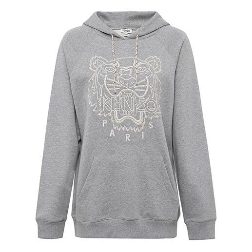 

Свитер large tiger head hoodie 'light grey' Kenzo, серый