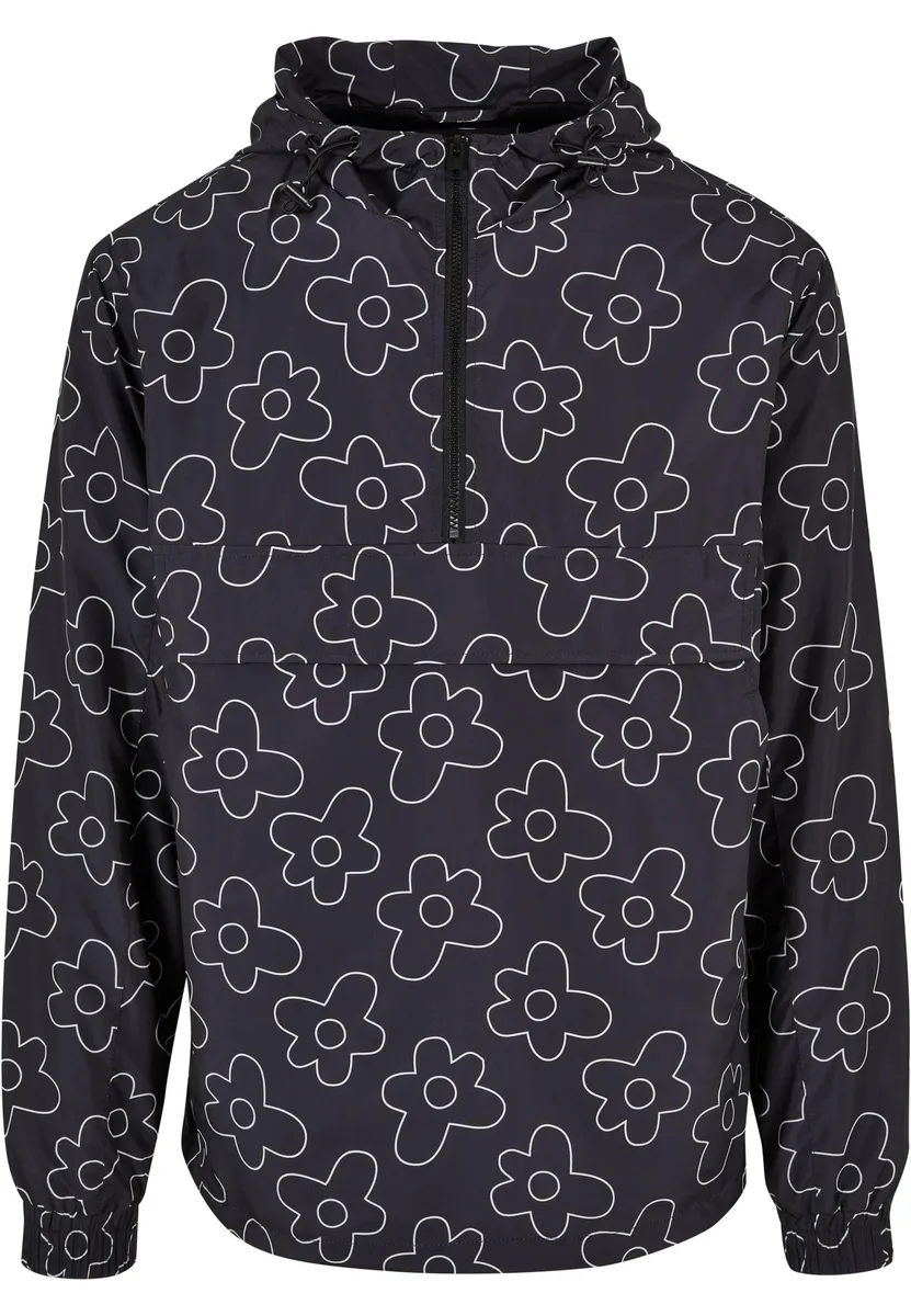 

Ветровка URBAN CLASSICS " Urban Classics Men's Flower AOP Pullover Jacket" (1 шт.), с капюшоном, черный