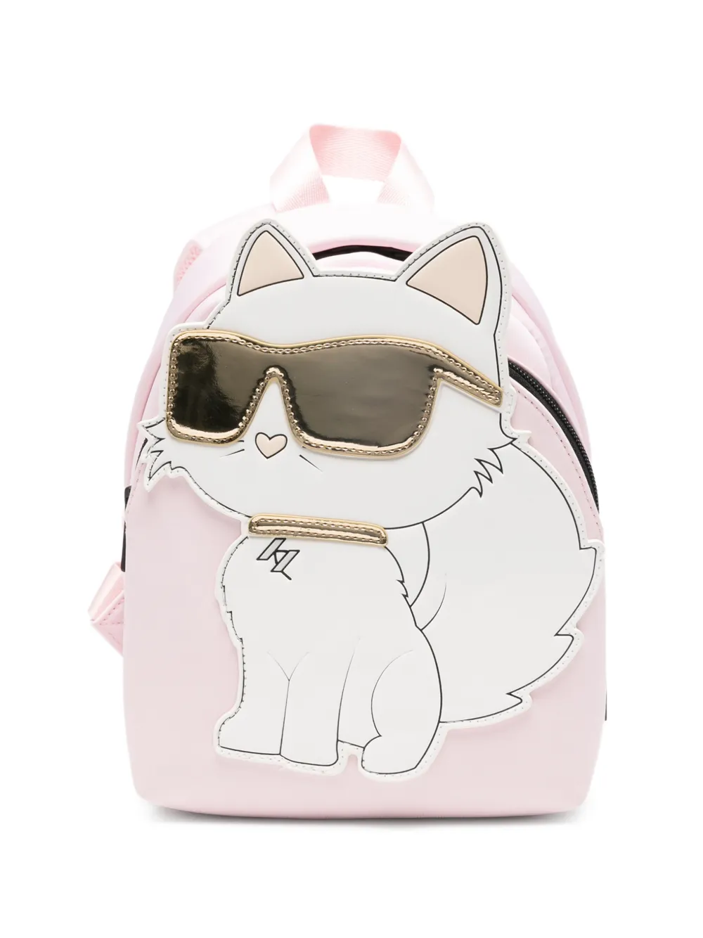 

Рюкзак с нашивкой в виде кошки Karl Lagerfeld Kids, розовый