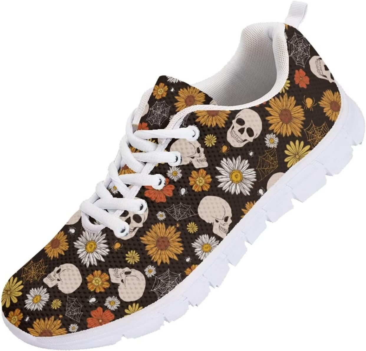 

Мужские кроссовки Funnydude Funny Print для ходьбы, удобные, дышащие, с сеткой, повседневные, Skull