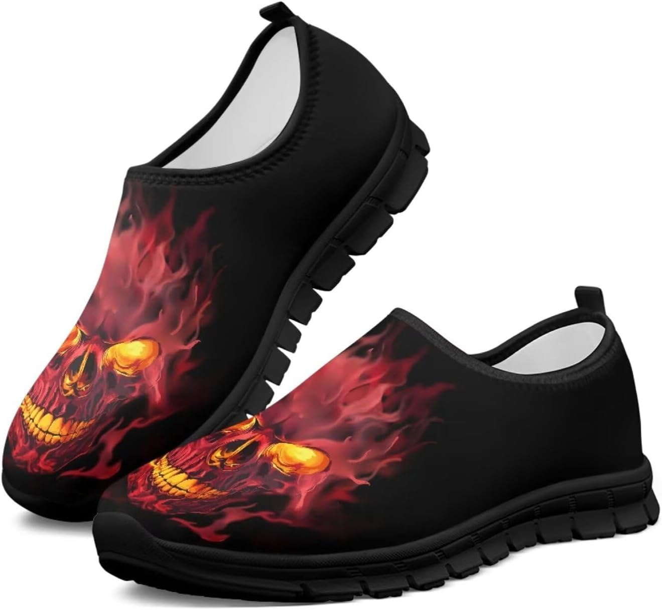 

Женские кроссовки и мокасины Skull Walking: повседневные, теннисные, плоские, для работы, с широким носком, для вождения и хайкинга Ecaestolph, красный