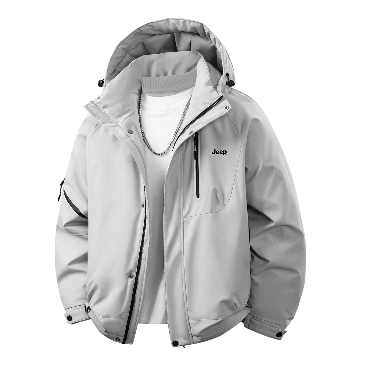 

Пуховик Grand Cherokee Explorer 20 Unisex Jeep, glacier серый