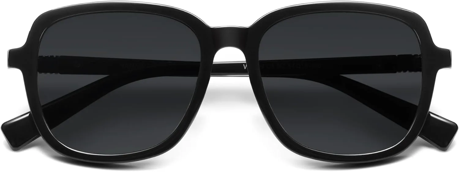 

Солнцезащитные очки VANLINKER Retro Square с поляризацией для женщин и мужчин, модные винтажные, с защитой от УФ-излучения UV400, модель VL9909, Black Frame Grey Lens