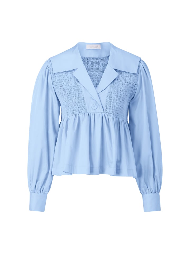 

Rich & Royal Блузка с баской, цвет Skyway Blue