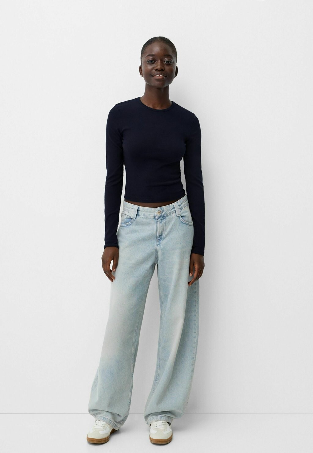 

Рубашка с длинным рукавом LONG SLEEVE Bershka, синий