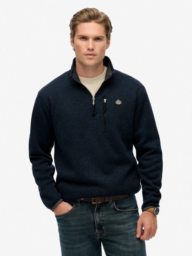 

Свитер Storm Fleece с полумолнией Superdry, Navy Grit