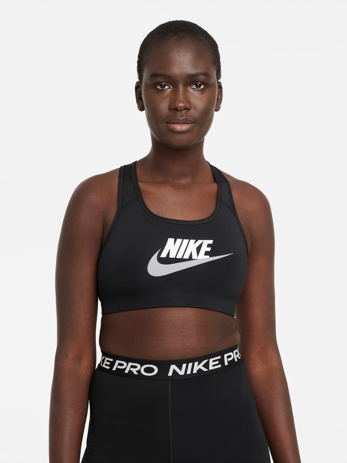 

Спортивный бюстгальтер Nike SWSH CB FUTURA, черный