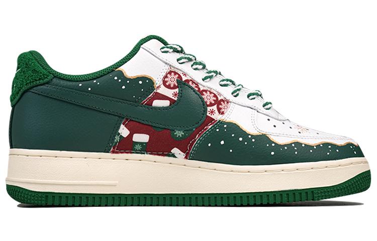 

Кроссовки Nike Air Force 1 Skateboarding Shoes Men Low-top Green/white/red, цвет Jasper