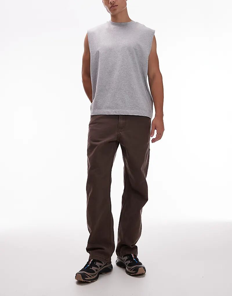 

Джинсы Levi's Workwear Capsule унисекс 568 свободного прямого кроя в коричневом цвете с эффектом потертости