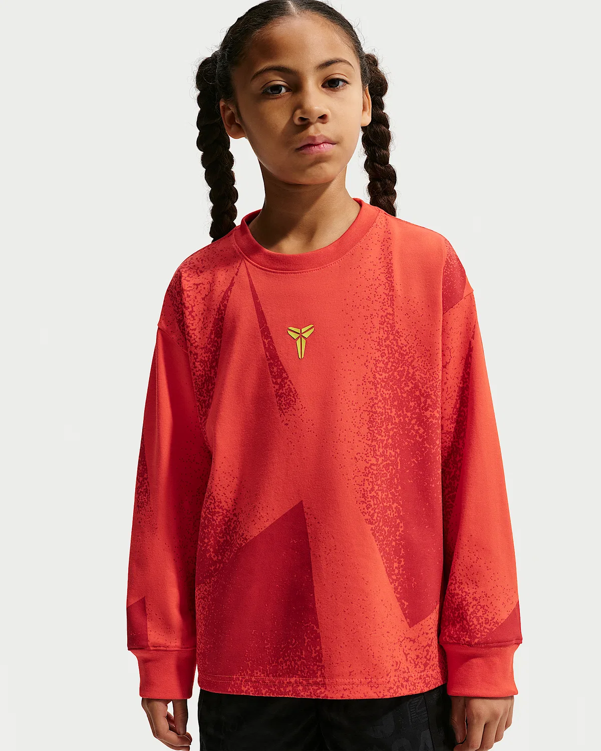Детская футболка с длинным рукавом Dri-FIT Max90 Kobe, Light Crimson