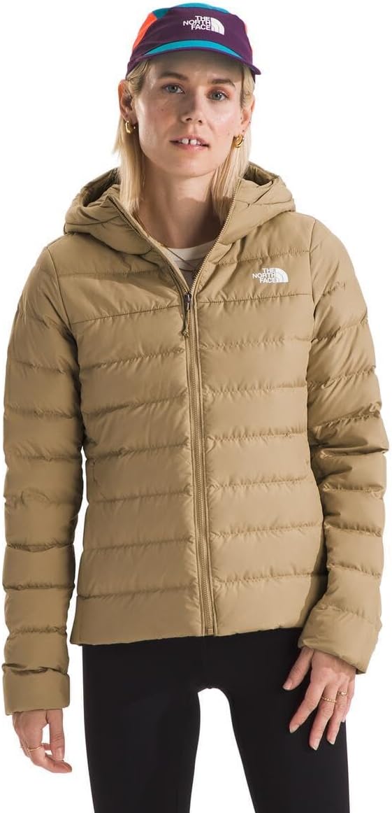 

THE NORTH FACE Женская утепленная куртка Aconcagua 3 с капюшоном, защита от ветра и влаги, регулируемый трехсекционный капюшон со шнурком, Khaki Stone