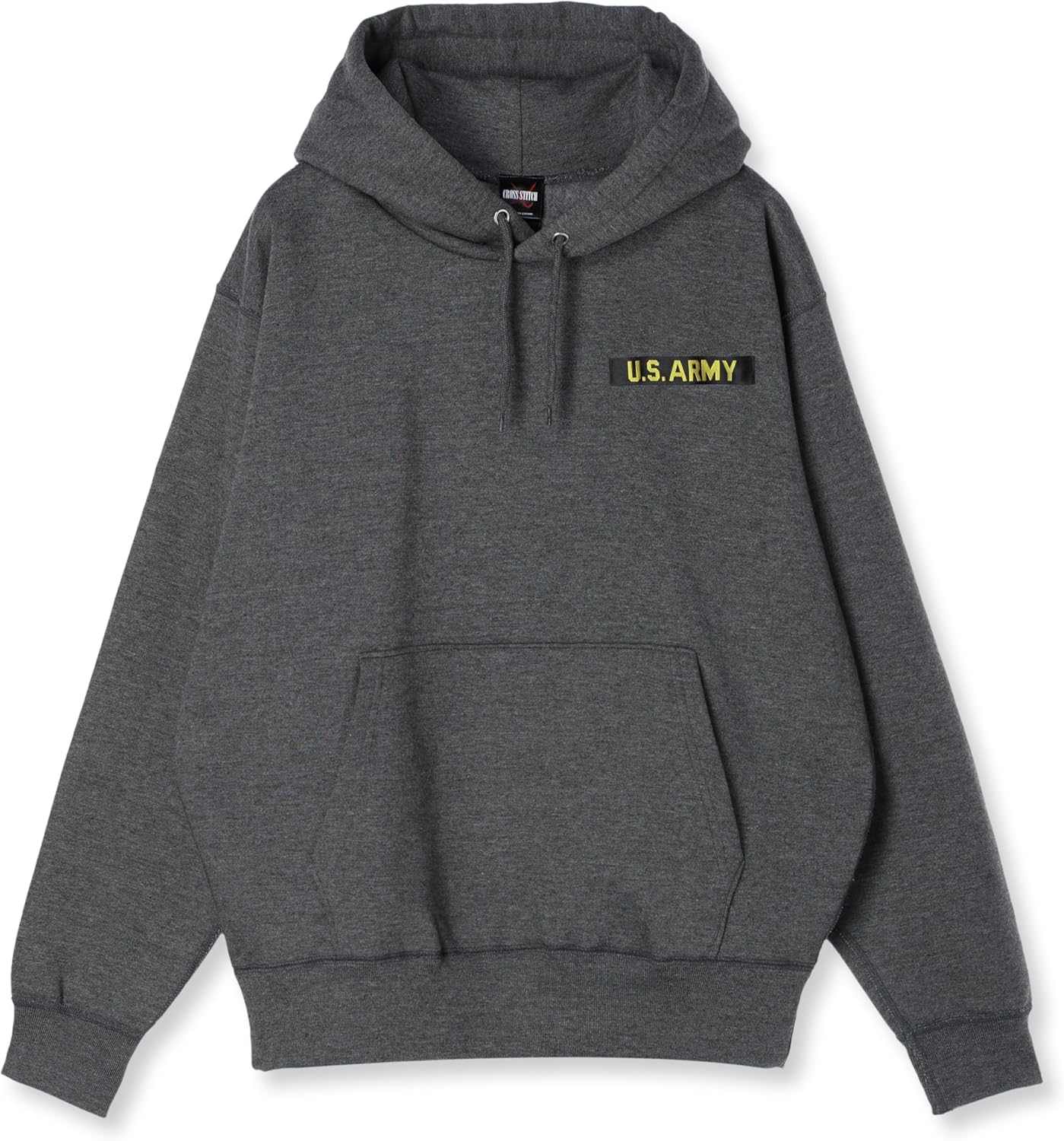 

Толстовка с капюшоном в стиле F, нашивка с гербом армии США, на флисовой подкладке, пуговицами, цвет угольно-серый F-Style