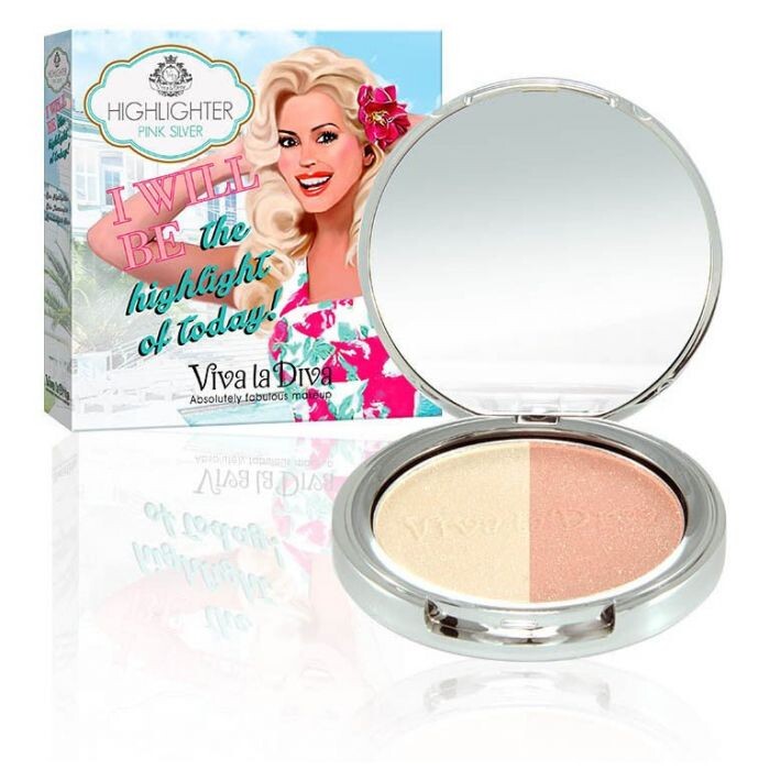 

Пудра для лица I Will Be The Highlight Today Iluminador en Polvo Viva La Diva, Pink Silver