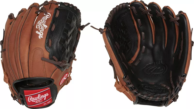 

Перчатки молодежной премиум-серии Rawlings 11,5 дюйма, коричневый/черный