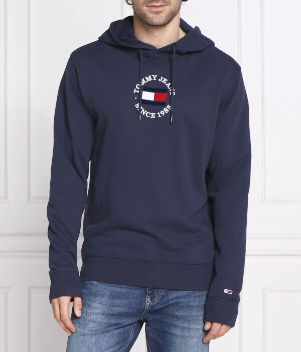

Толстовка мужская Tommy Jeans с капюшоном и логотипом бренда, синий