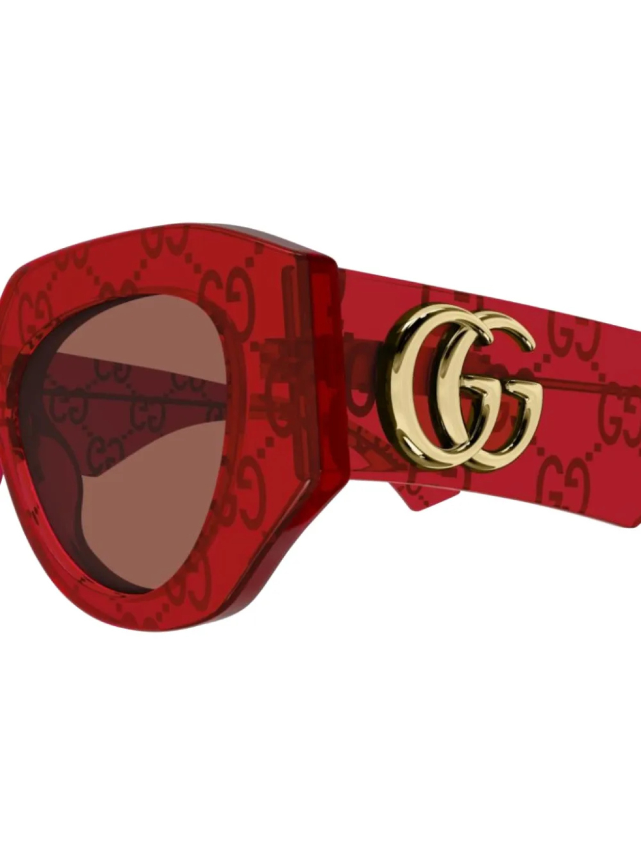 Солнцезащитные очки с двойной G-образной головкой Gucci Eyewear, красный — фото 3