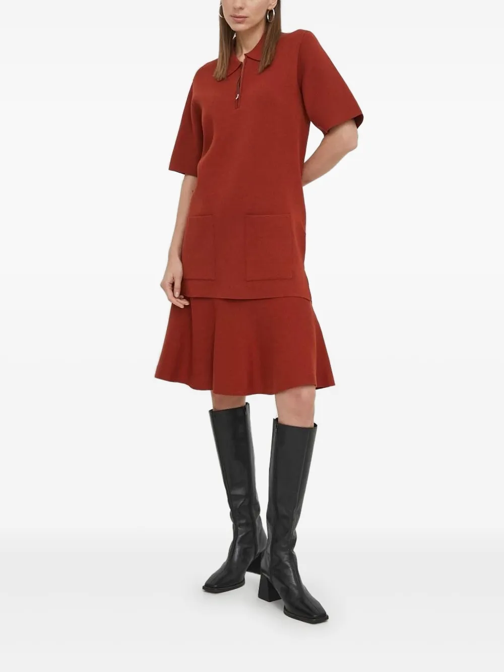 

Рубашка поло Ariia на молнии Tiger of Sweden, оранжевый